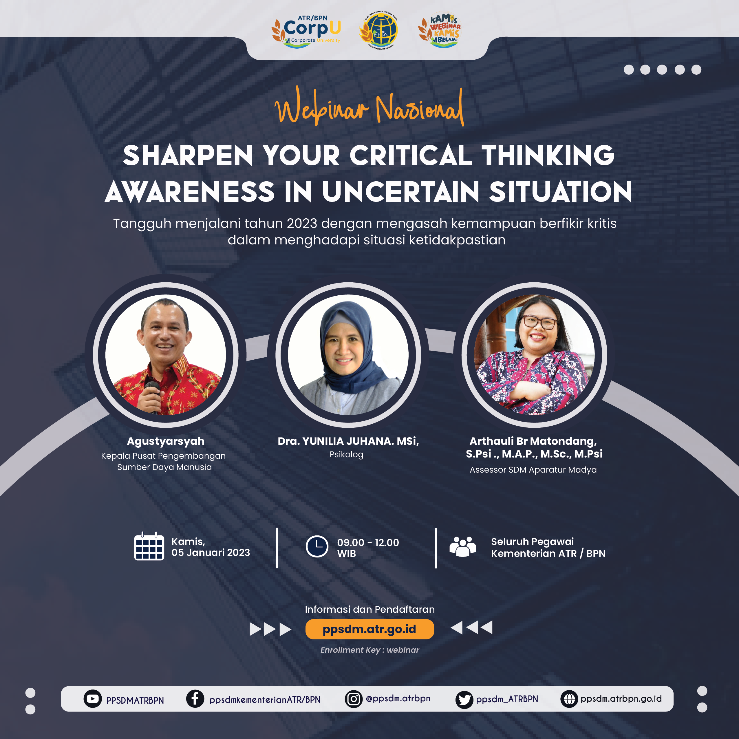 Webinar Nasional Sharpen Your Critical Thinking Awareness in uncertain situations